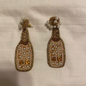 Champagne bottle earrings